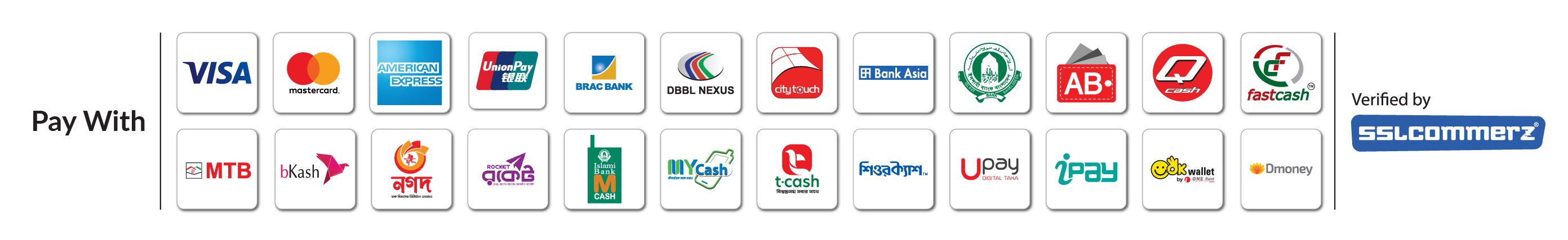 Accepted payment methods